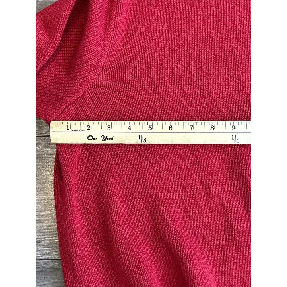 Polo Ralph Lauren Pima Cotton‎ Sweater mens size L Red Ribbed Thick Crewneck EUC
